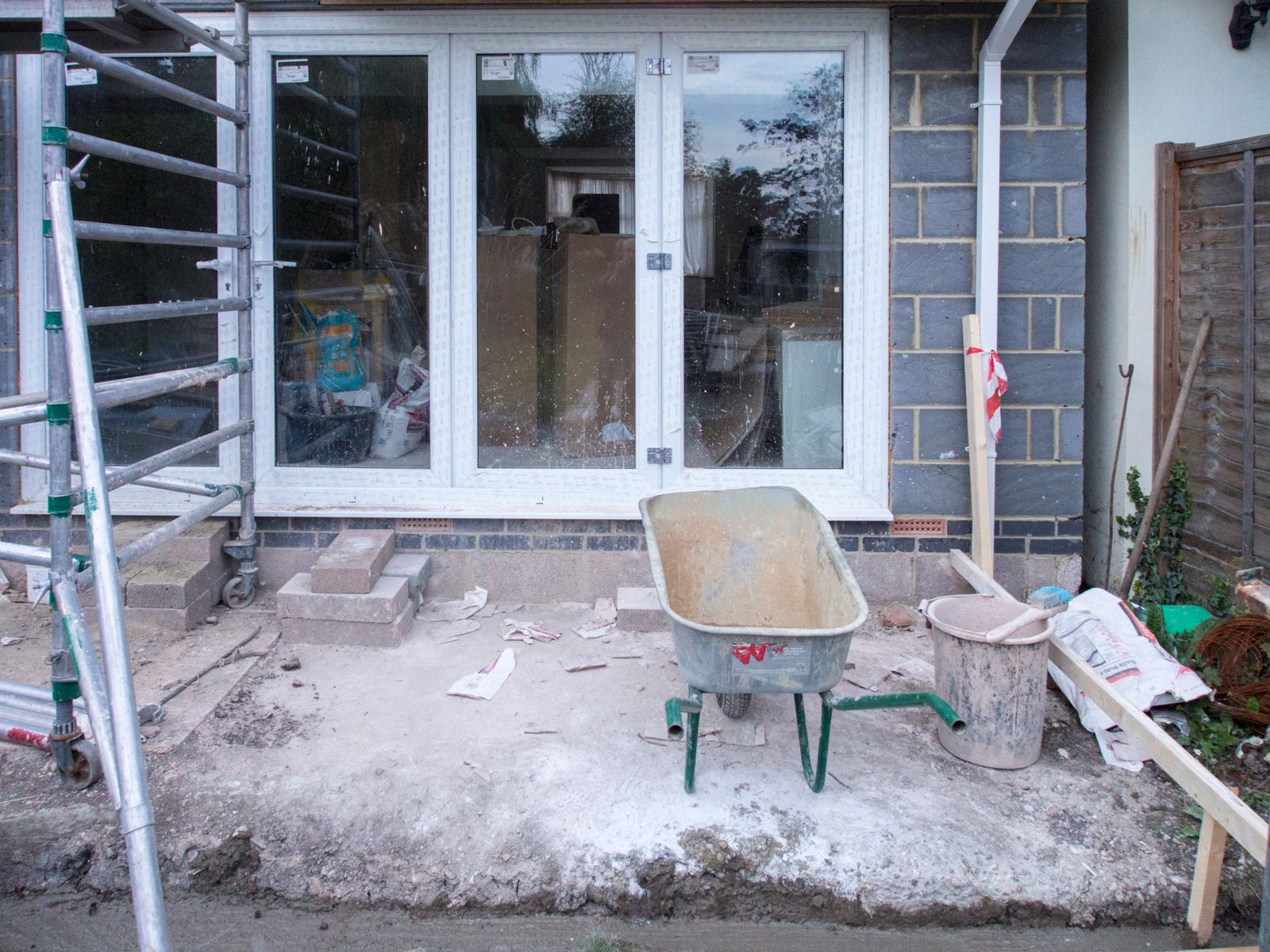 New build structure under construction